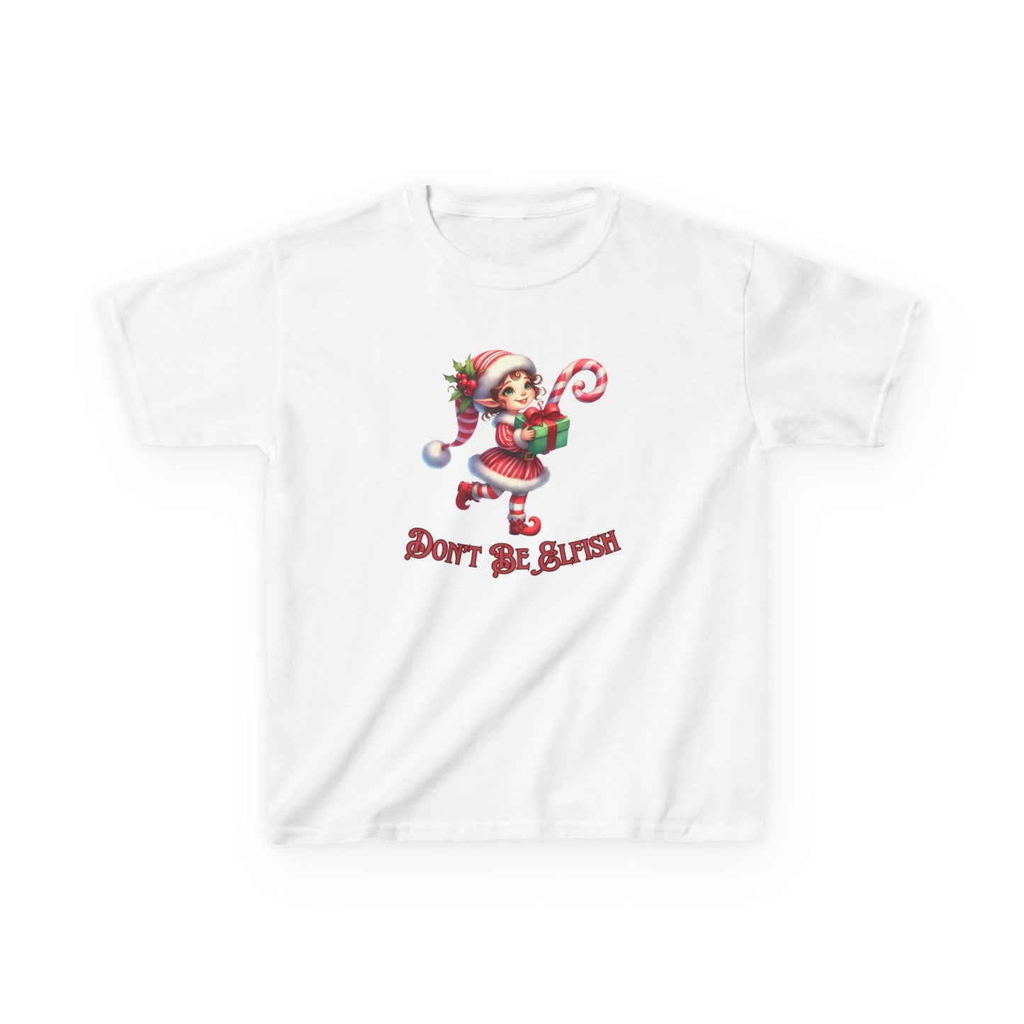 Kids Christmas Elf T-Shirt, Cute Holiday Tee, Don't be Elfish, Present, Elf Costume, Children's Clothing