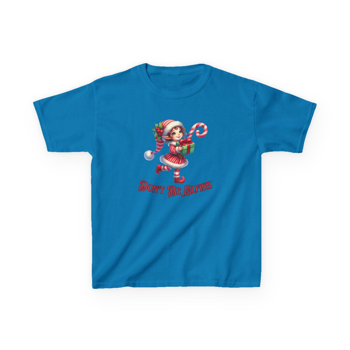 Kids Christmas Elf T-Shirt, Cute Holiday Tee, Don't be Elfish, Present, Elf Costume, Children's Clothing