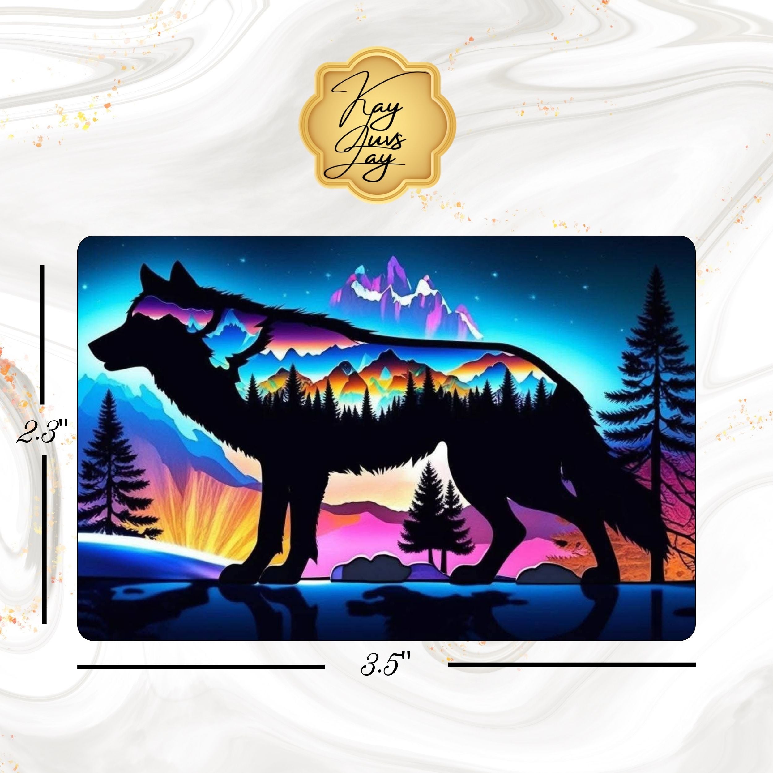 Wolf Sublimated Fridge Magnet – Decorative Kitchen Magnet