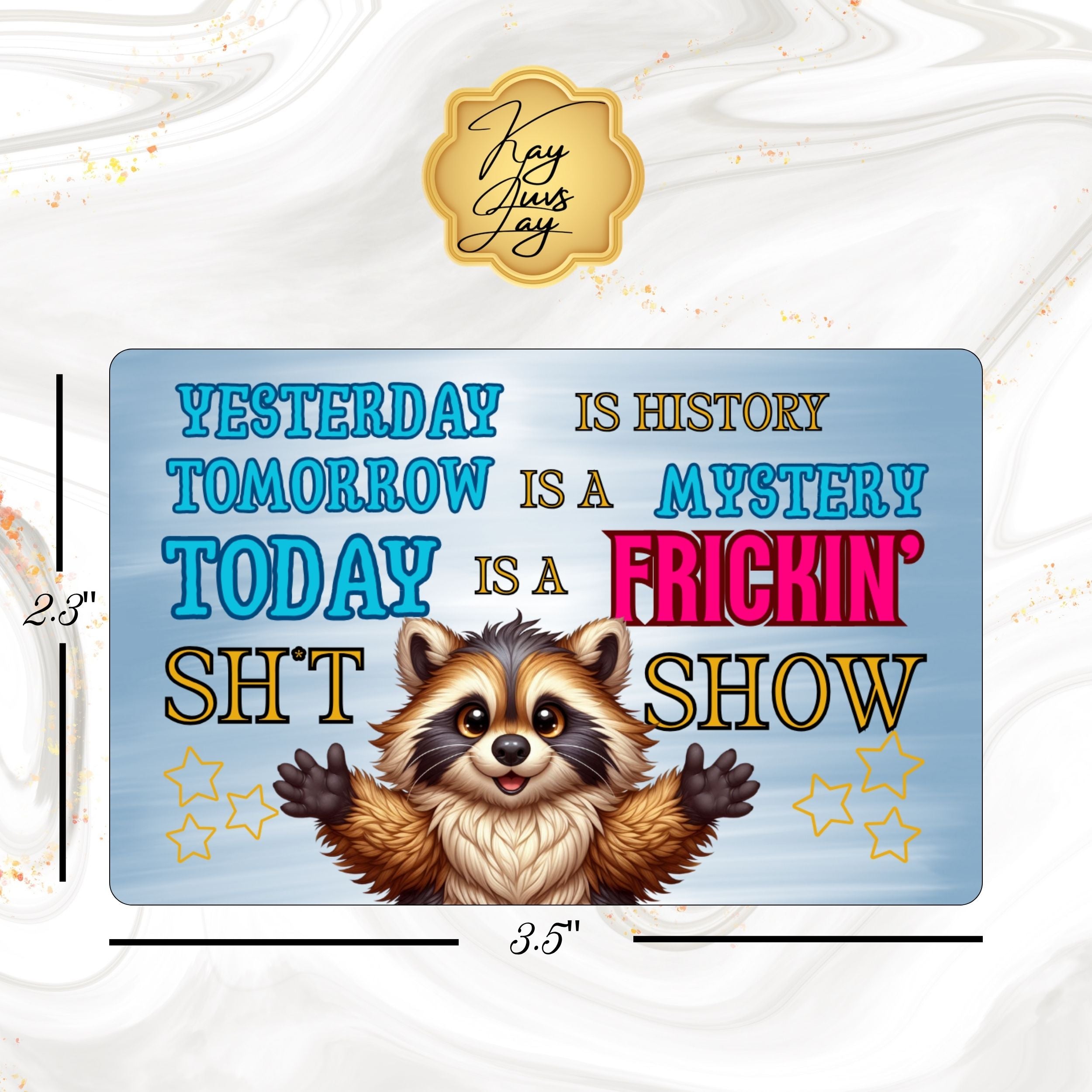 Racoon Sublimated Fridge Magnet – Decorative Kitchen Magnet