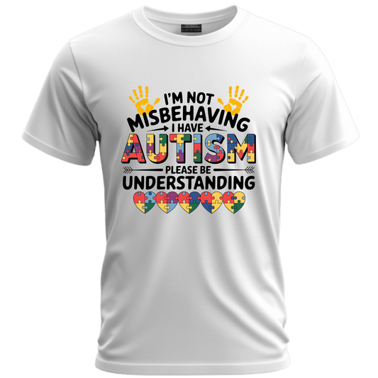 Kids Autism Awareness Tee - I'm Not Misbehaving, Please Be Understanding