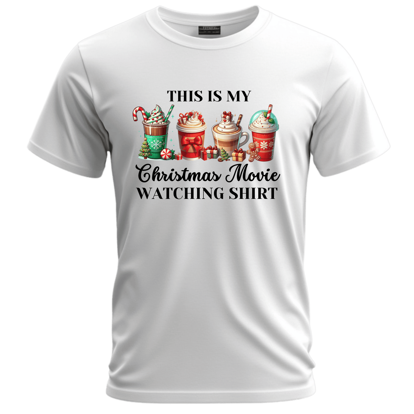 Christmas Movie Watching Tee - Festive Unisex Jersey T-Shirt
