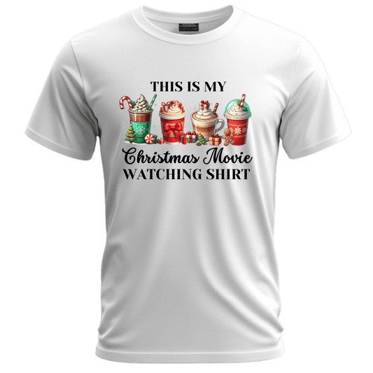 Christmas Movie Watching Tee - Festive Unisex Jersey T-Shirt