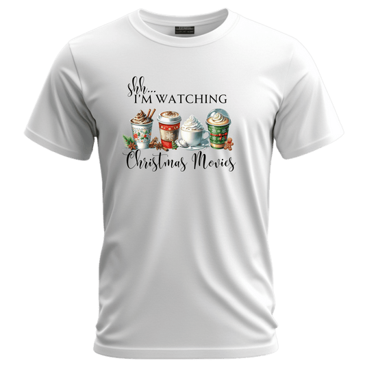 Christmas Movies Unisex Jersey Tee - 'Shh... I'm Watching' Fun Holiday Shirt