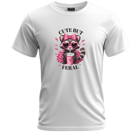Cute but Feral Graphic Tee for Animal Lovers