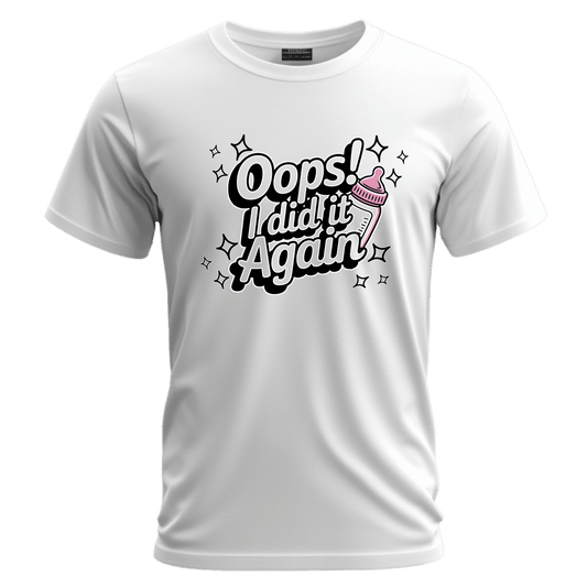 Funny Retro Pregnancy Shirt, 90s Themed 'Oops I Did It Again' Tee, Unisex Gift for Mom, Baby Announcement, Vintage Maternity Top