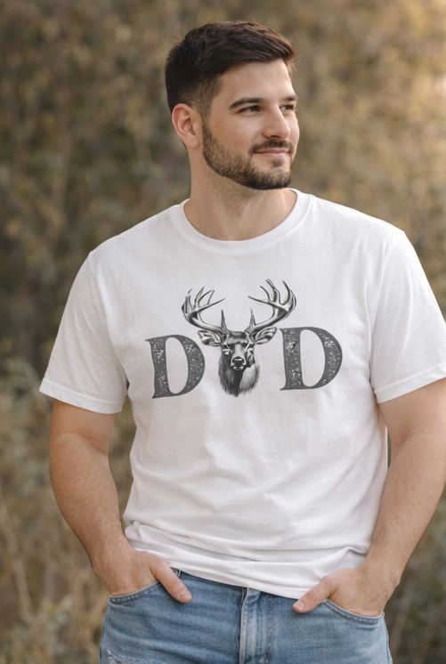 Dad Deer T-Shirt — Rustic Hunting Dad Tee, Father’s Day Gift