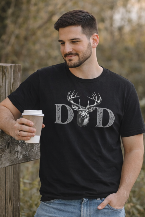 Dad Deer T-Shirt — Rustic Hunting Dad Tee, Father’s Day Gift