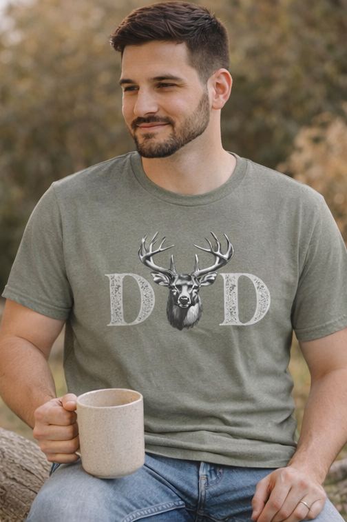 Dad Deer T-Shirt — Rustic Hunting Dad Tee, Father’s Day Gift