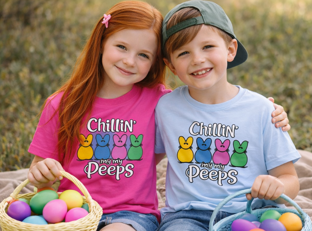 "Chillin' With My Peeps" Easter Bunny Peeps Graphic