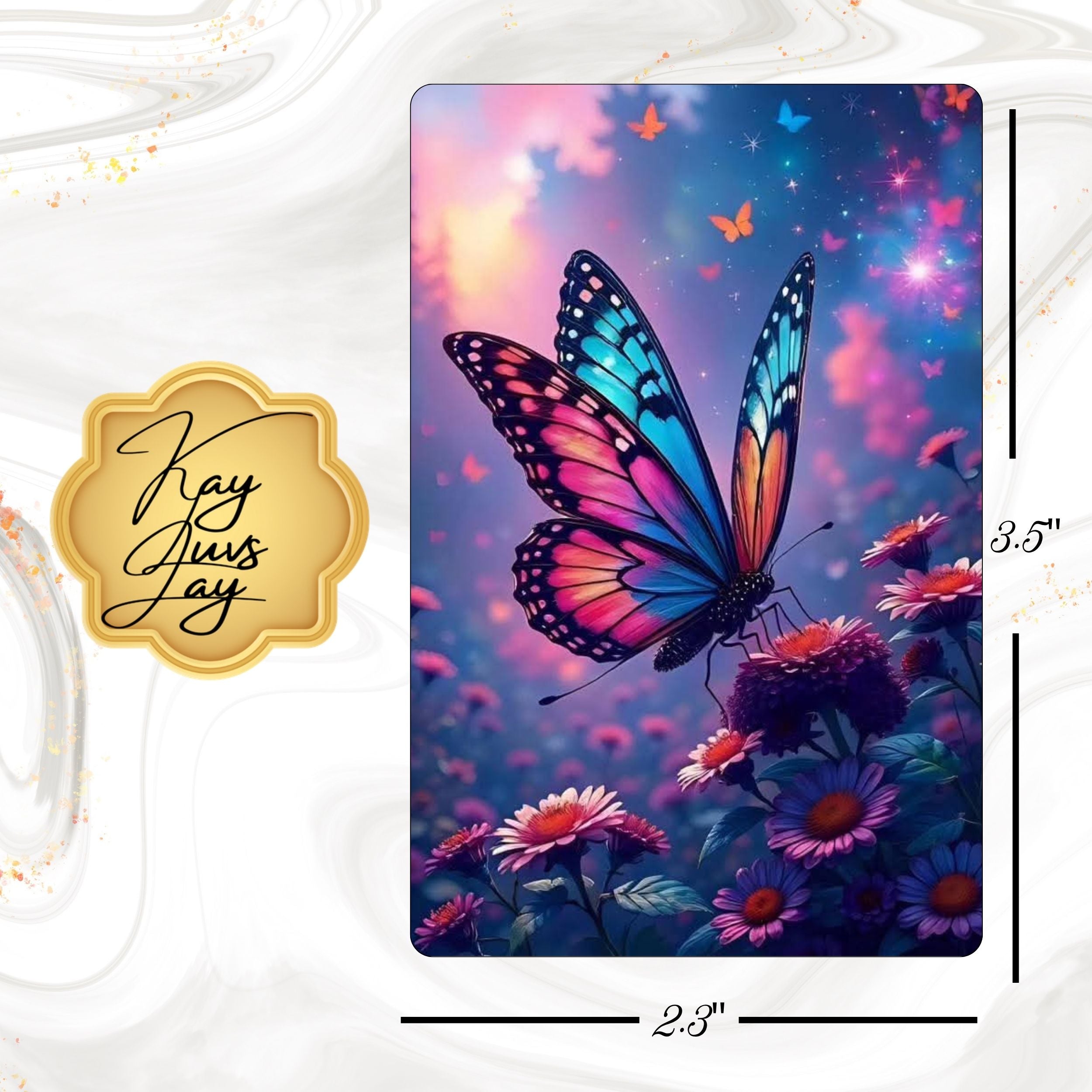 Purple Butterfly Sublimated Fridge Magnet – Decorative Kitchen Magnet