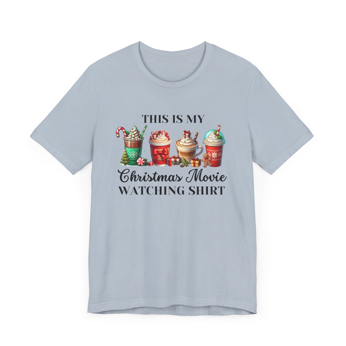 Christmas Movie Watching Tee - Festive Unisex Jersey T-Shirt