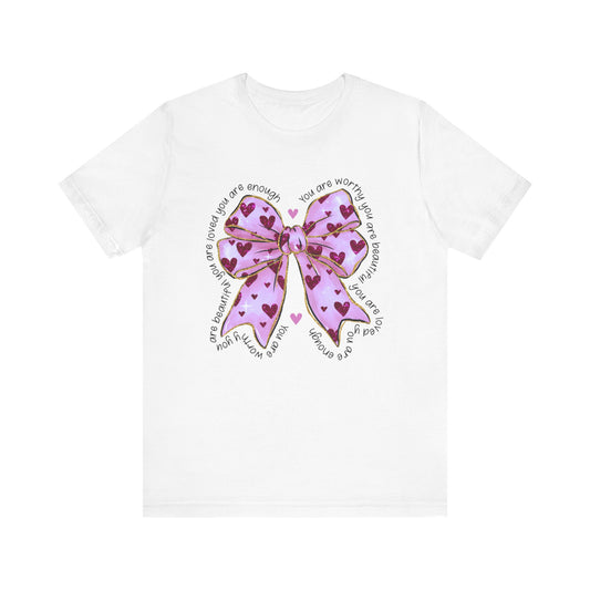 Affirmation Valentine's Day Bow T-Shirt