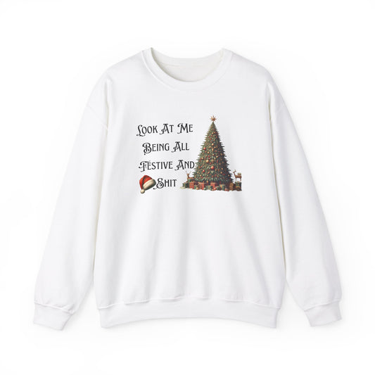 Funny Christmas Unisex Sweatshirt, Vintage Tree Design, Black Sheep Family Gift, Festive Holiday Shirt, Xmas Jumper
