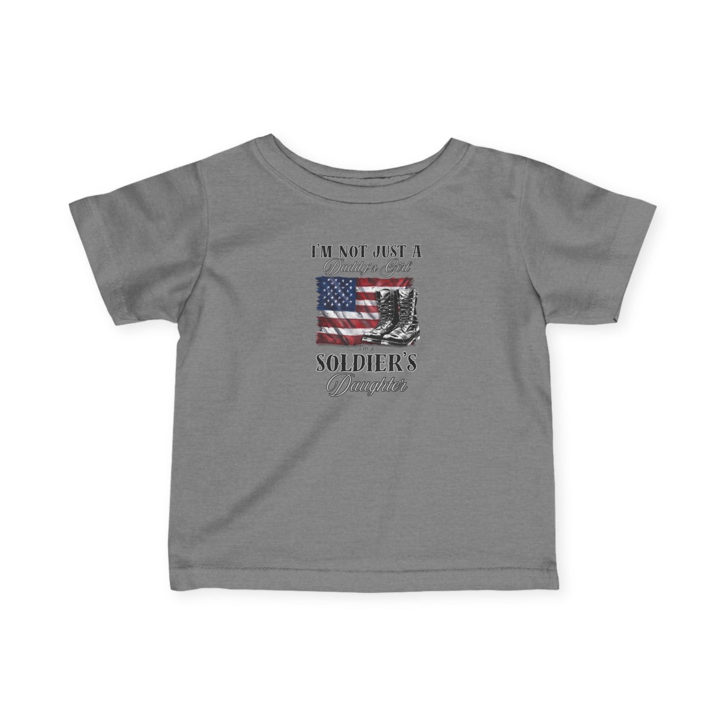 Soldier's Daughter Infant Tee - Patriotic Baby T-Shirt for Proud Families
