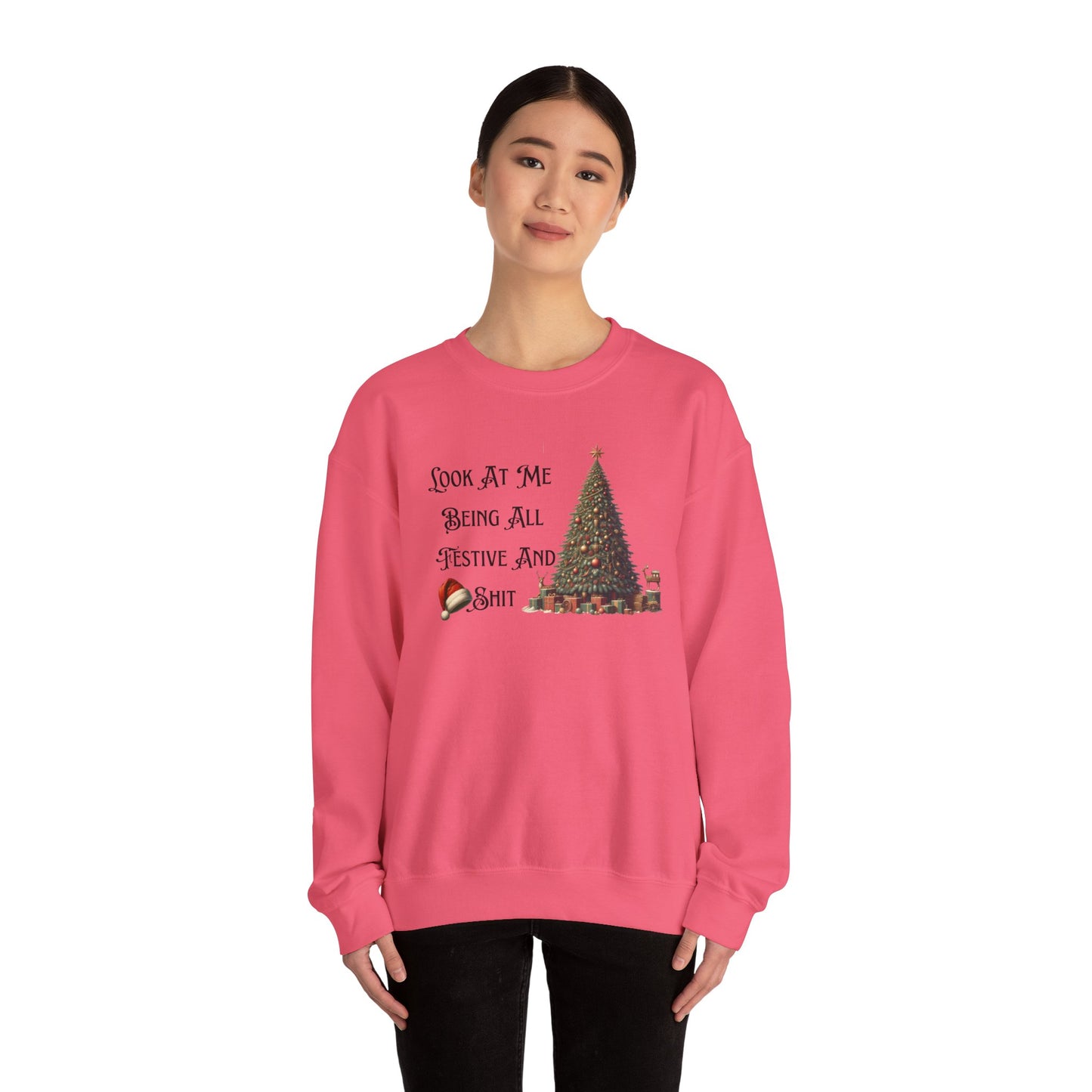 Funny Christmas Unisex Sweatshirt, Vintage Tree Design, Black Sheep Family Gift, Festive Holiday Shirt, Xmas Jumper