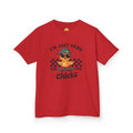 "I'm Just Here For The Chicks" Cute Skateboard Chick Tee