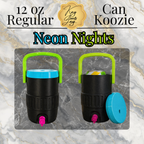 3D Printed Soda Can Holder with Lid, Straw Hole & Handle | Portable 12 oz Can Cooler Koozie