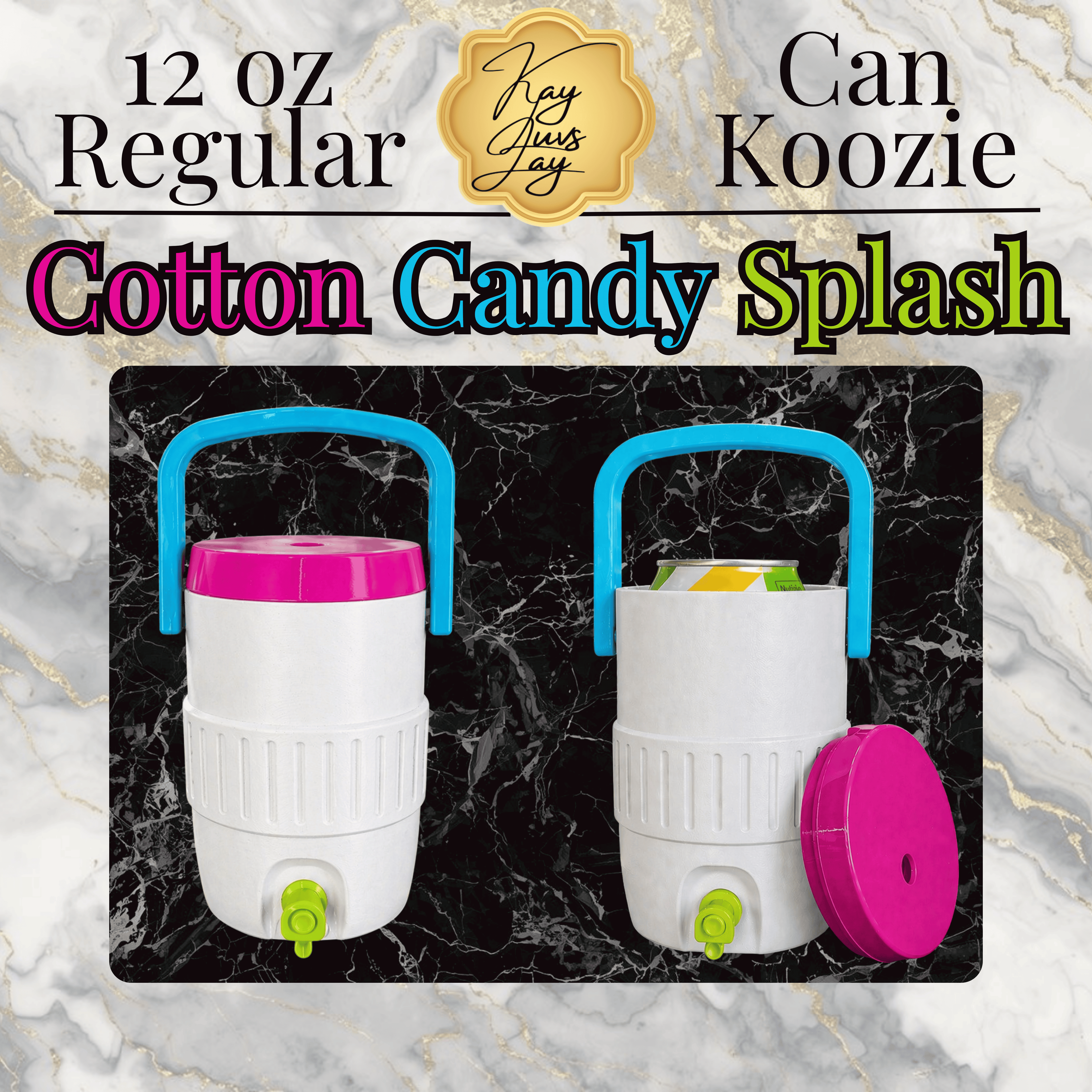 3D Printed Soda Can Holder with Lid, Straw Hole & Handle | Portable 12 oz Can Cooler Koozie