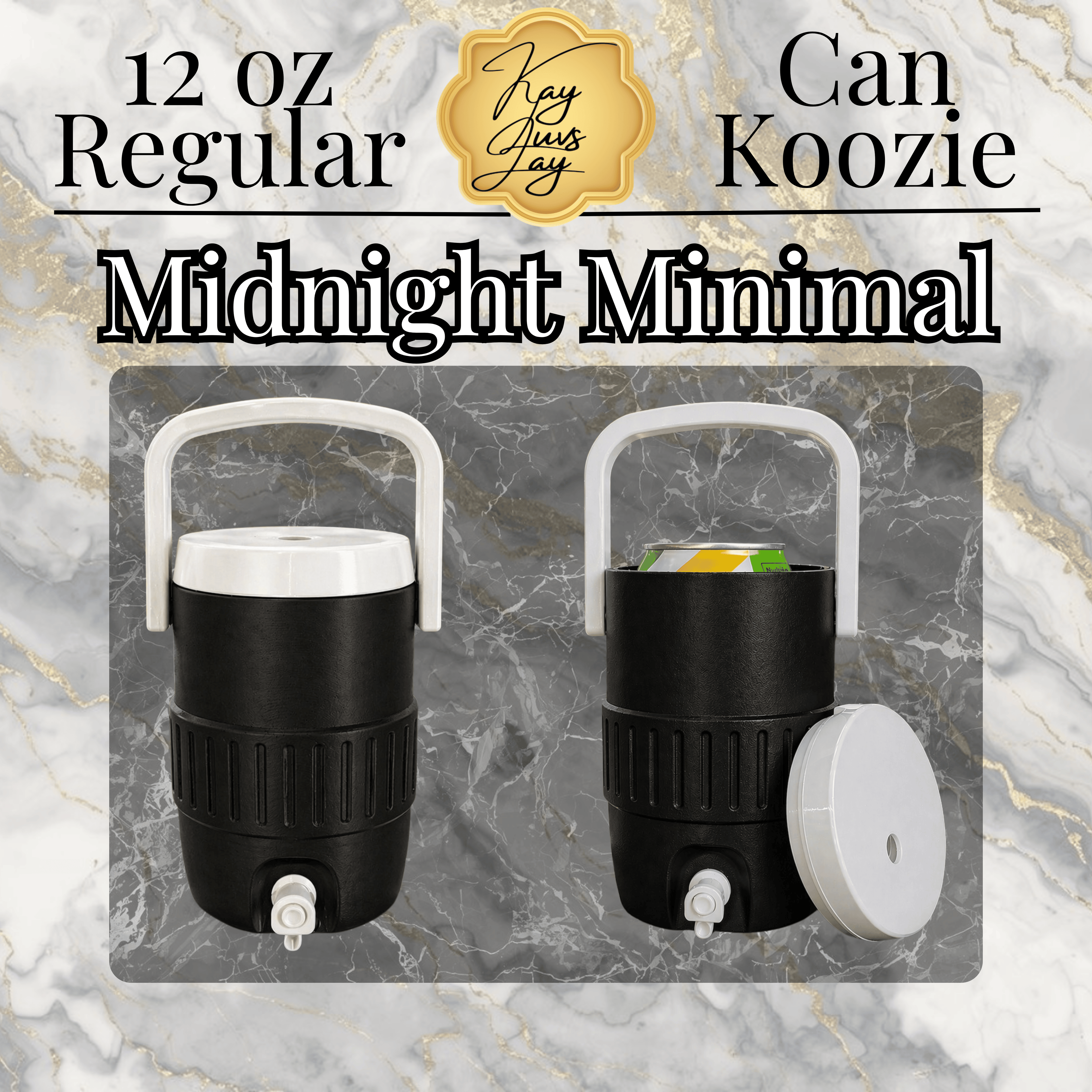 3D Printed Soda Can Holder with Lid, Straw Hole & Handle | Portable 12 oz Can Cooler Koozie