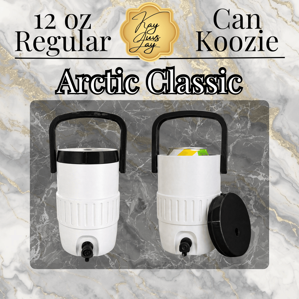 3D Printed Soda Can Holder with Lid, Straw Hole & Handle | Portable 12 oz Can Cooler Koozie