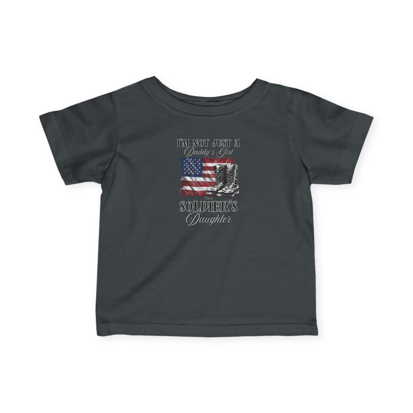 Soldier's Daughter Infant Tee - Patriotic Baby T-Shirt for Proud Families