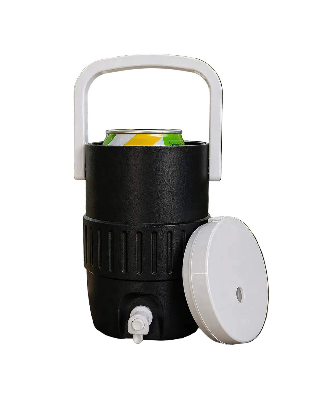 3D Printed Soda Can Holder with Lid, Straw Hole & Handle | Portable 12 oz Can Cooler Koozie