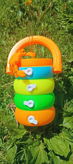 Sippin’ Summer Soda Carrier™ | Neon 3D Printed Soda Holder with Straw, Mystery Straw Topper & Soda Can Opener Keychain