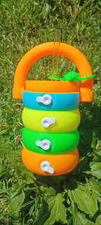 Sippin’ Summer Soda Carrier™ | Neon 3D Printed Soda Holder with Straw, Mystery Straw Topper & Soda Can Opener Keychain
