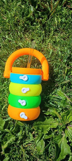 Sippin’ Summer Soda Carrier™ | Neon 3D Printed Soda Holder with Straw, Mystery Straw Topper & Soda Can Opener Keychain