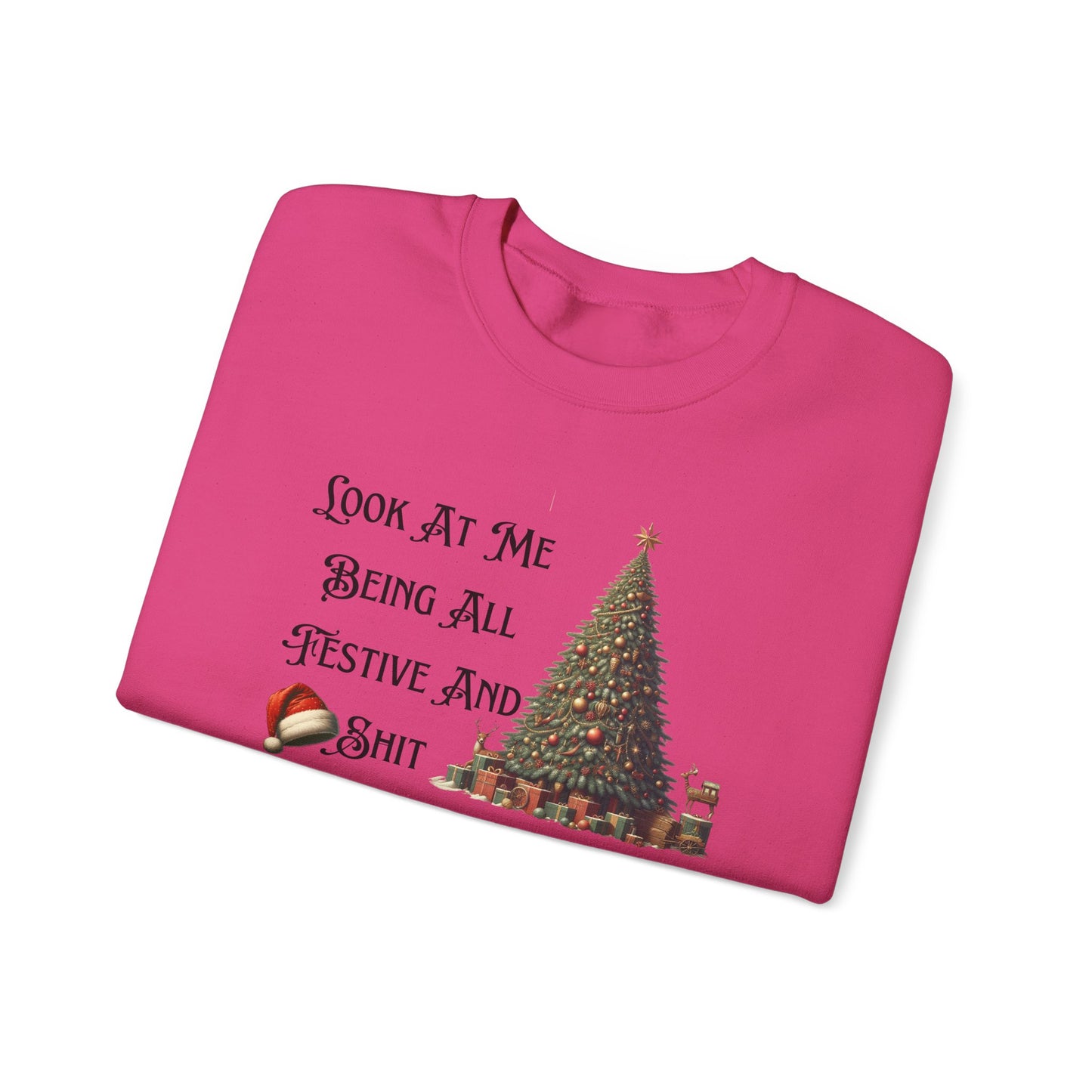 Funny Christmas Unisex Sweatshirt, Vintage Tree Design, Black Sheep Family Gift, Festive Holiday Shirt, Xmas Jumper