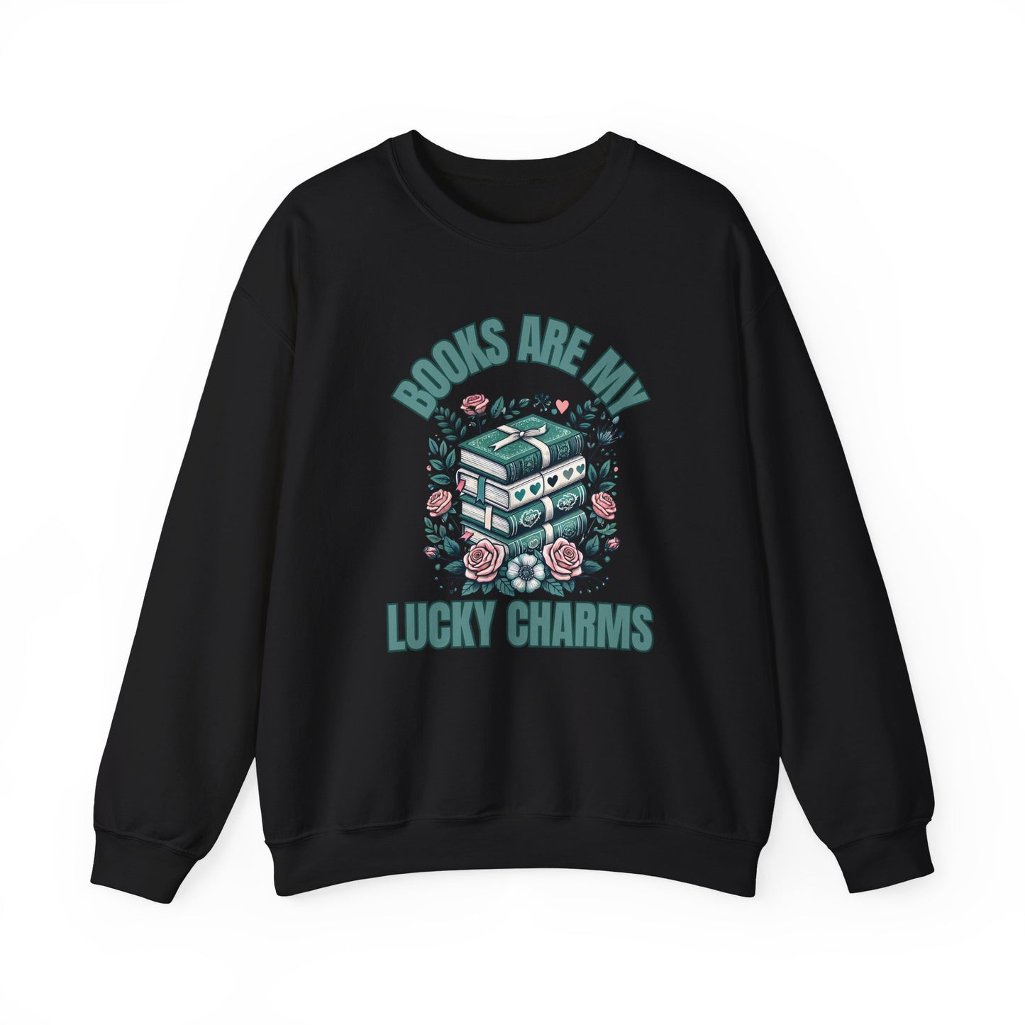 Books are My Lucky Charms S. Patrick's  Day  Crewneck Sweatshirt