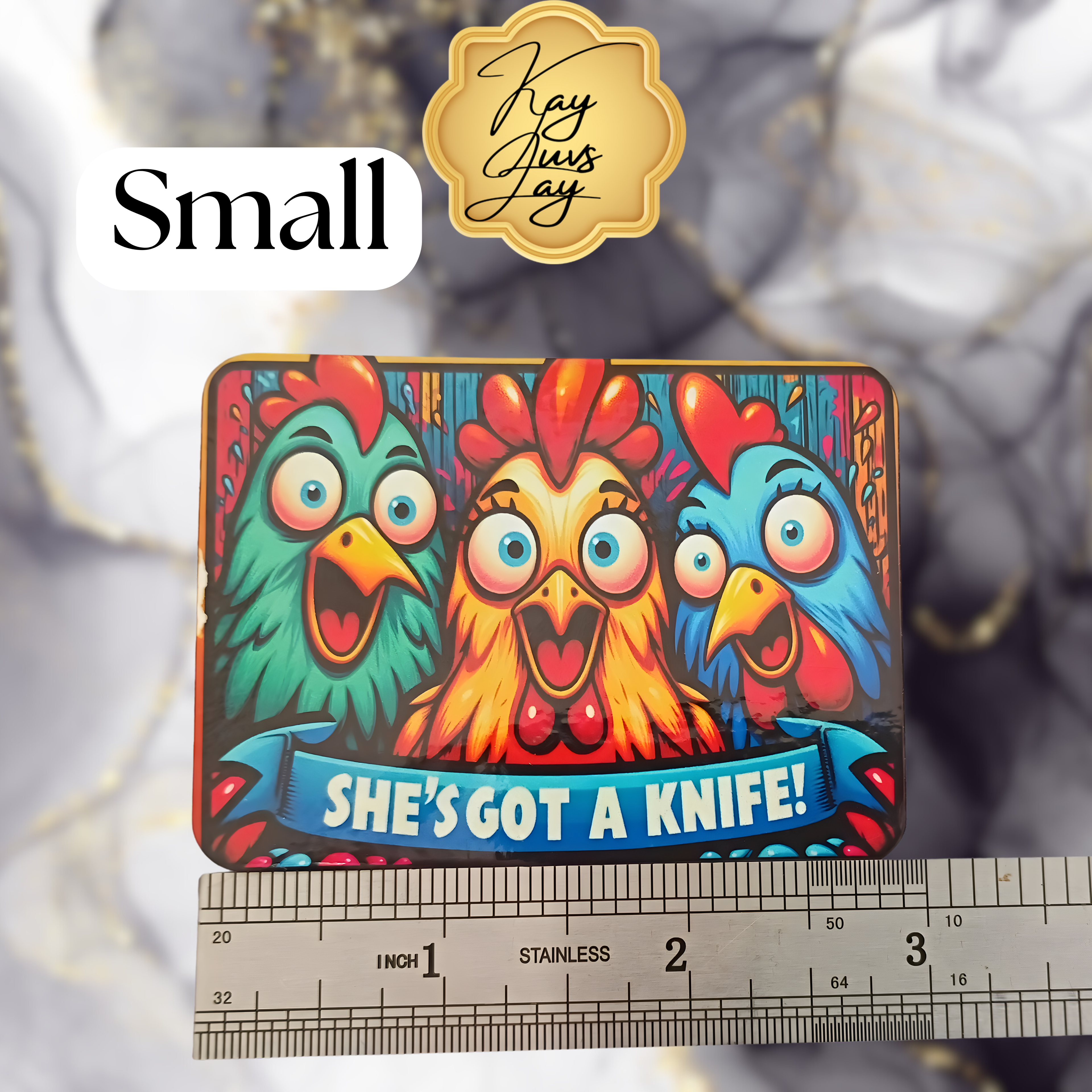 Chicken Sublimated Fridge Magnet – Decorative Kitchen Magnet