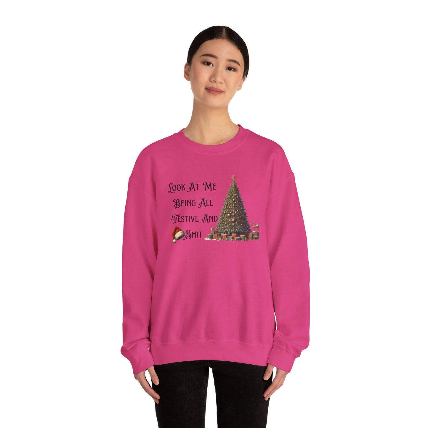 Funny Christmas Unisex Sweatshirt, Vintage Tree Design, Black Sheep Family Gift, Festive Holiday Shirt, Xmas Jumper