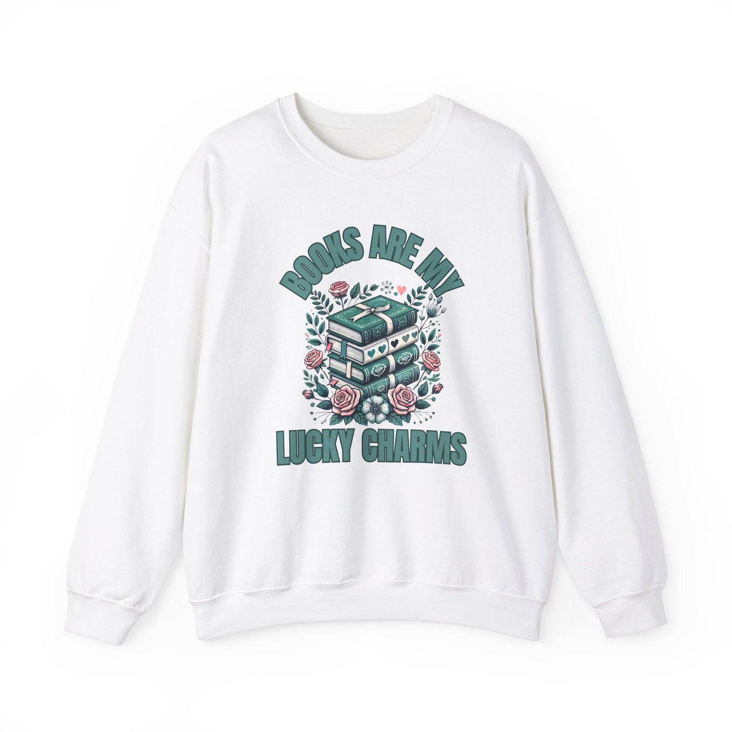 Books are My Lucky Charms S. Patrick's  Day  Crewneck Sweatshirt