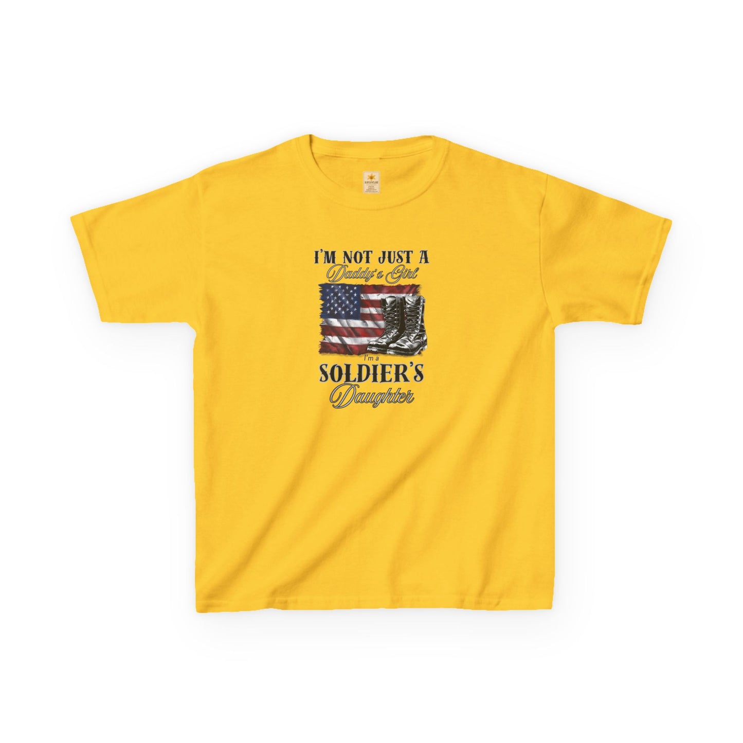 Soldier's Daughter Kids Tee – Patriotic Heavy Cotton T-Shirt
