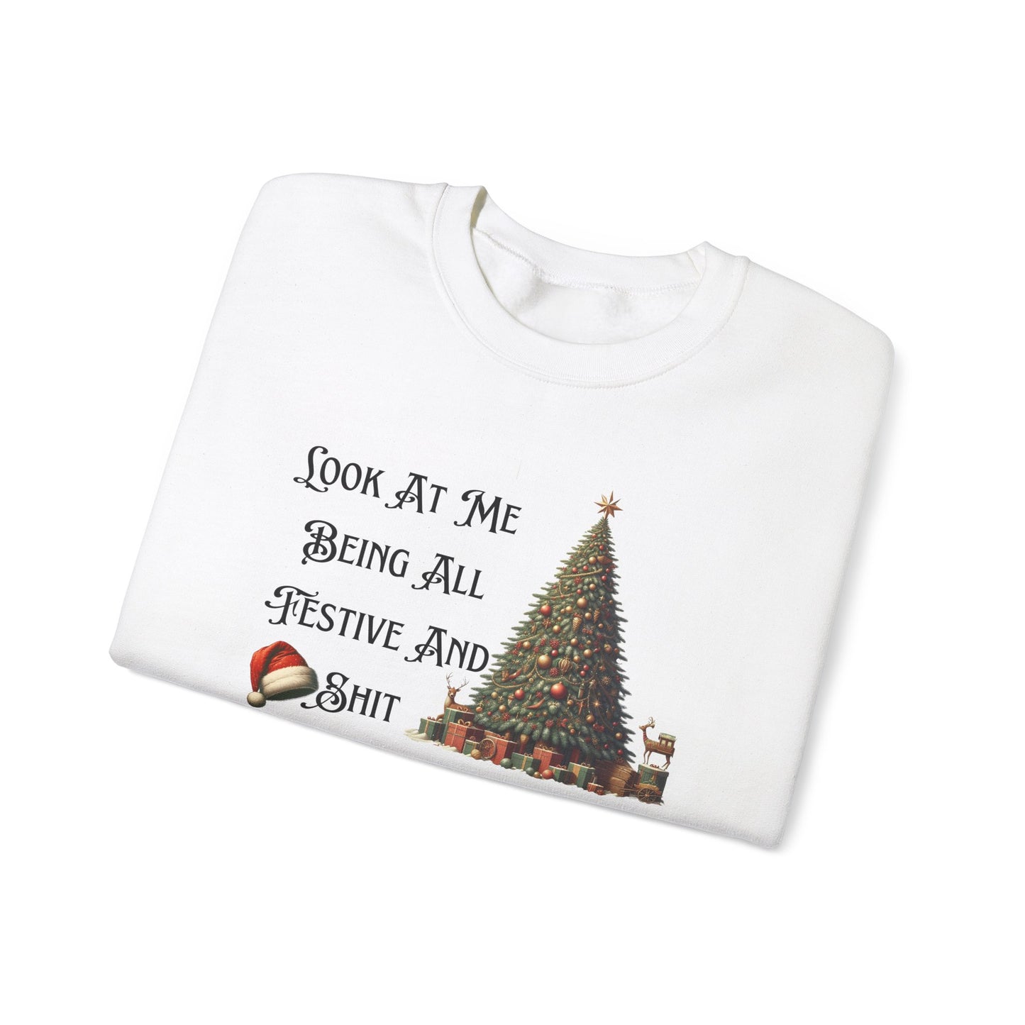 Funny Christmas Unisex Sweatshirt, Vintage Tree Design, Black Sheep Family Gift, Festive Holiday Shirt, Xmas Jumper
