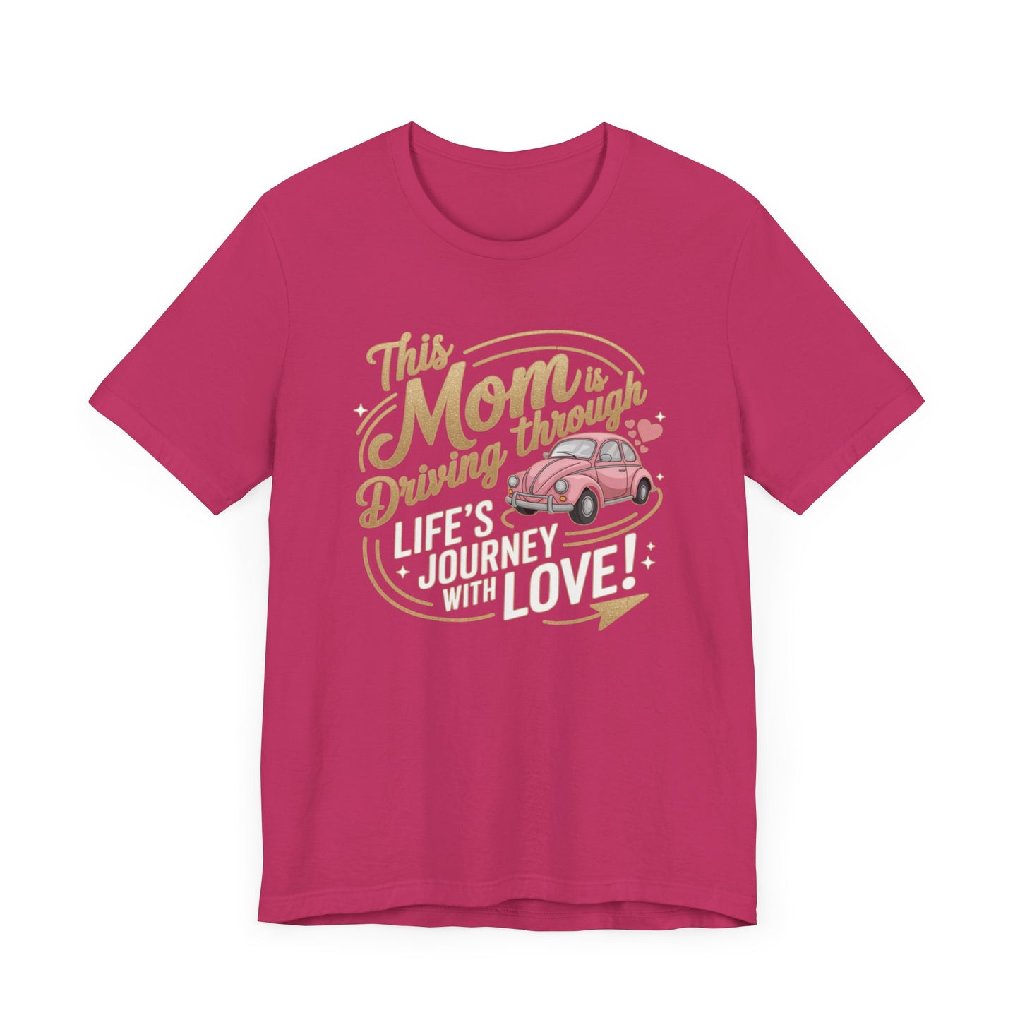 Mom's Journey Love Tee, Unisex Short Sleeve Shirt, Gift for Moms, Mother's Day Apparel, Car Lovers Tee, Everyday Casual Wear