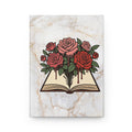 Hardcover Journal — Blooming Book Roses on Marble