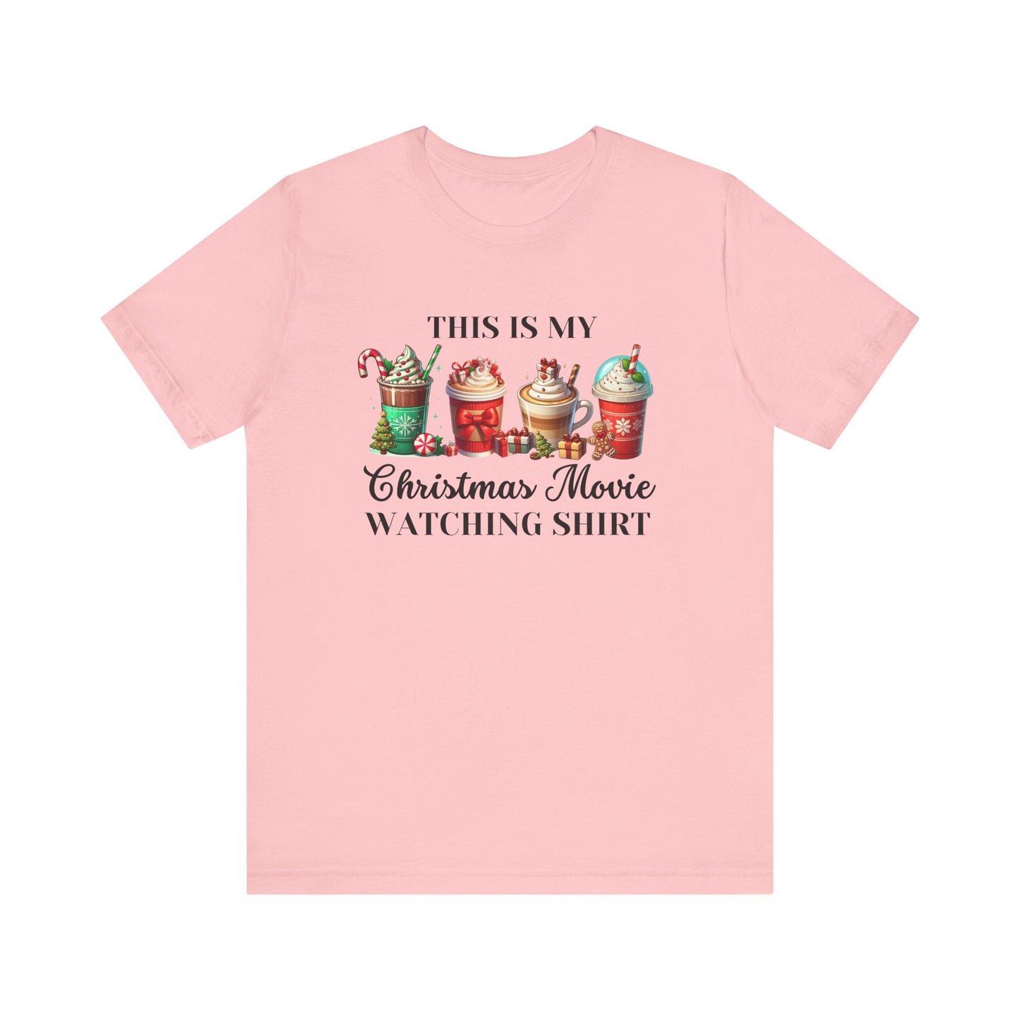 Christmas Movie Watching Tee - Festive Unisex Jersey T-Shirt