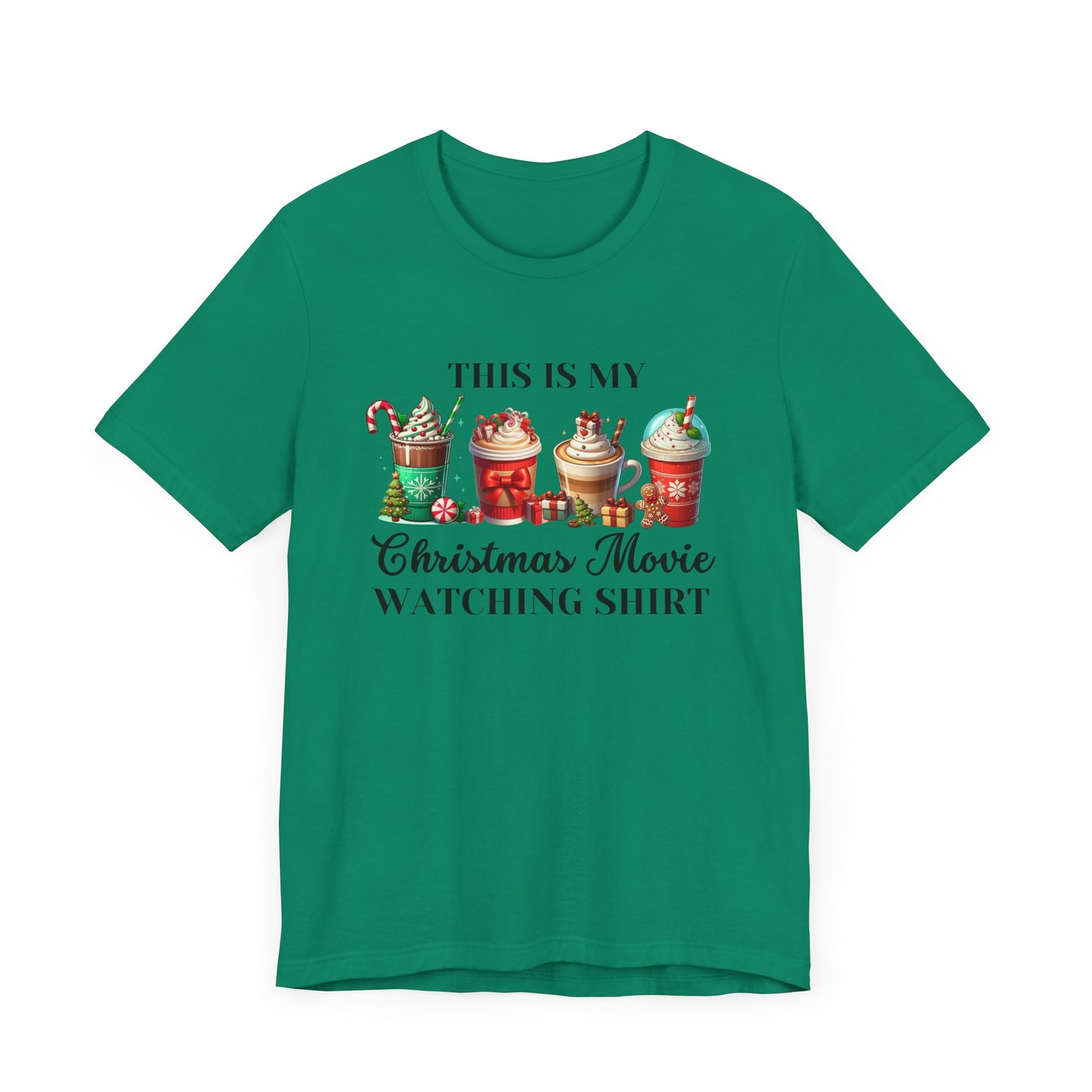 Christmas Movie Watching Tee - Festive Unisex Jersey T-Shirt