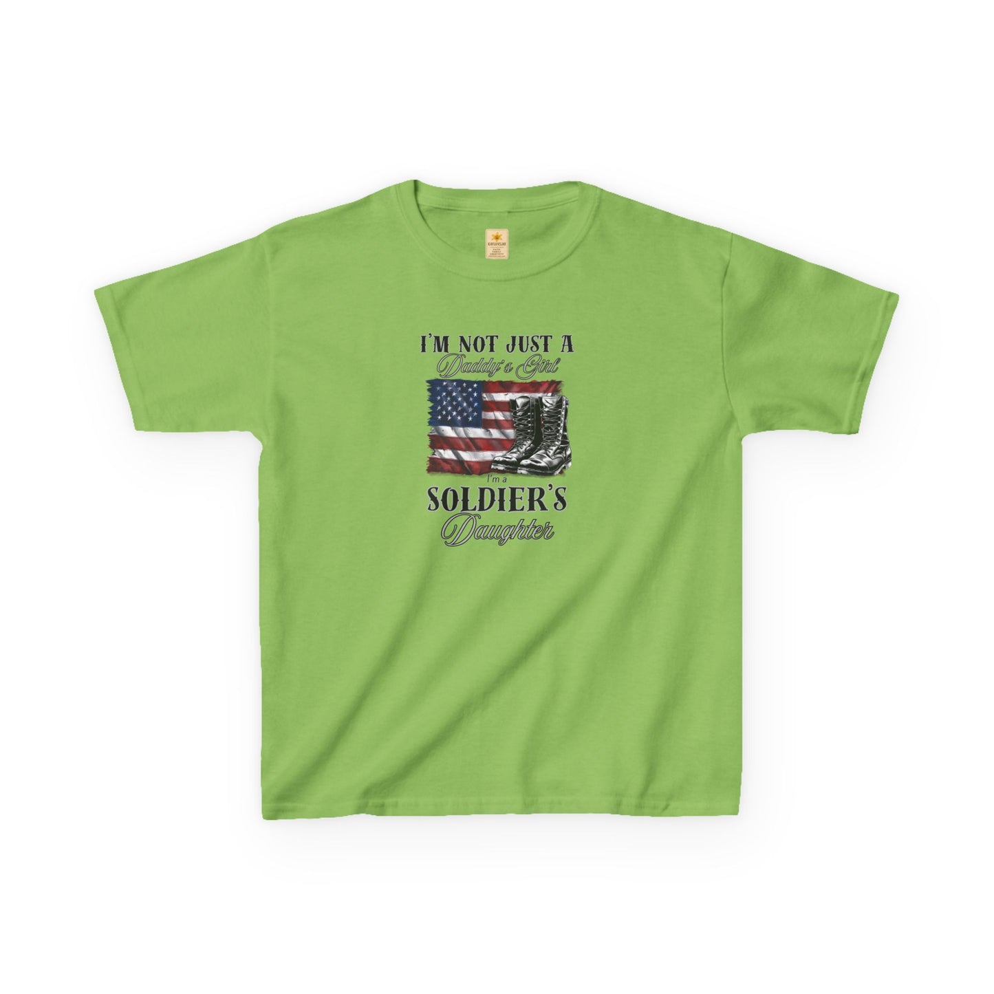 Soldier's Daughter Kids Tee – Patriotic Heavy Cotton T-Shirt