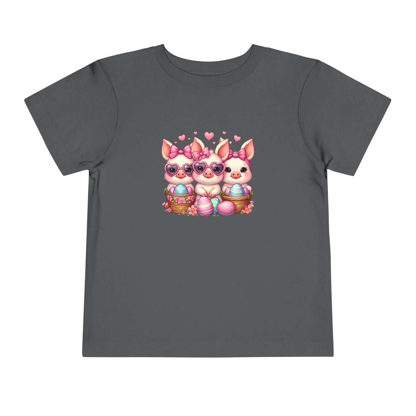 Toddler 3 Baby Pigs Easter Short Sleeve Tee