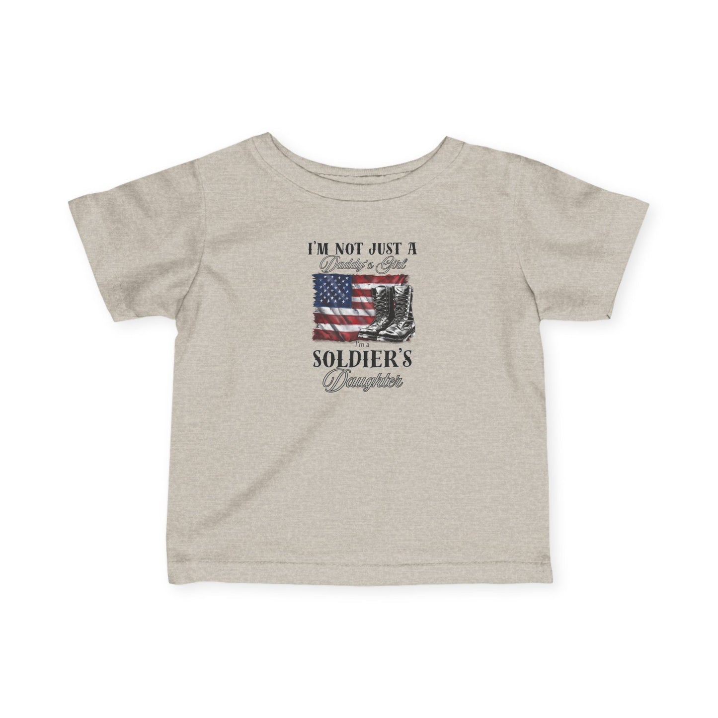 Soldier's Daughter Infant Tee - Patriotic Baby T-Shirt for Proud Families