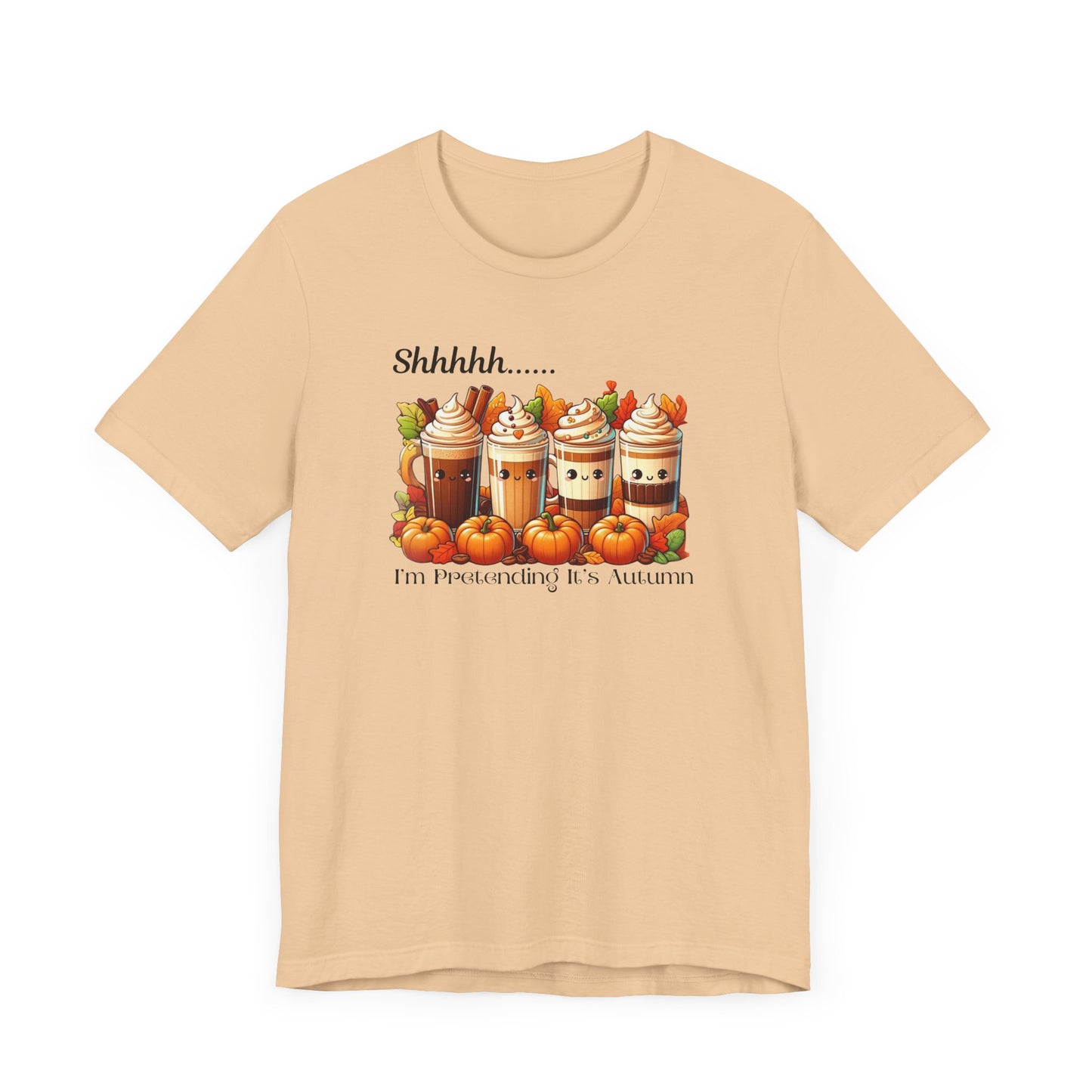 Whimsical Autumn Tee - Fall Vibes Shirt, Cozy Pumpkin Spice Graphic, Perfect for Friendsgiving, Halloween, or Autumn Outings, Unisex Jersey