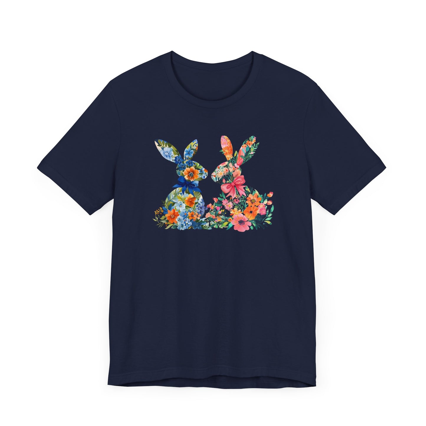 Pink and Blue Easter Bunny Tee