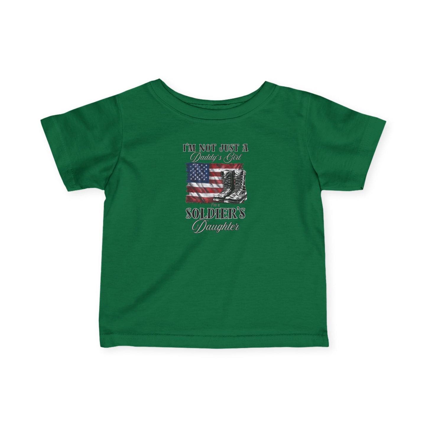 Soldier's Daughter Infant Tee - Patriotic Baby T-Shirt for Proud Families