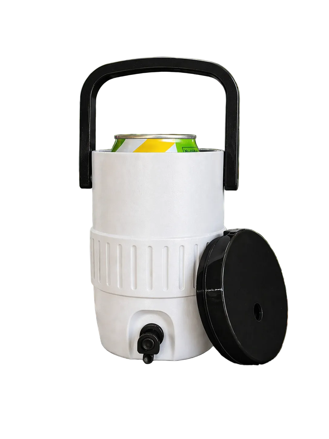 3D Printed Soda Can Holder with Lid, Straw Hole & Handle | Portable 12 oz Can Cooler Koozie