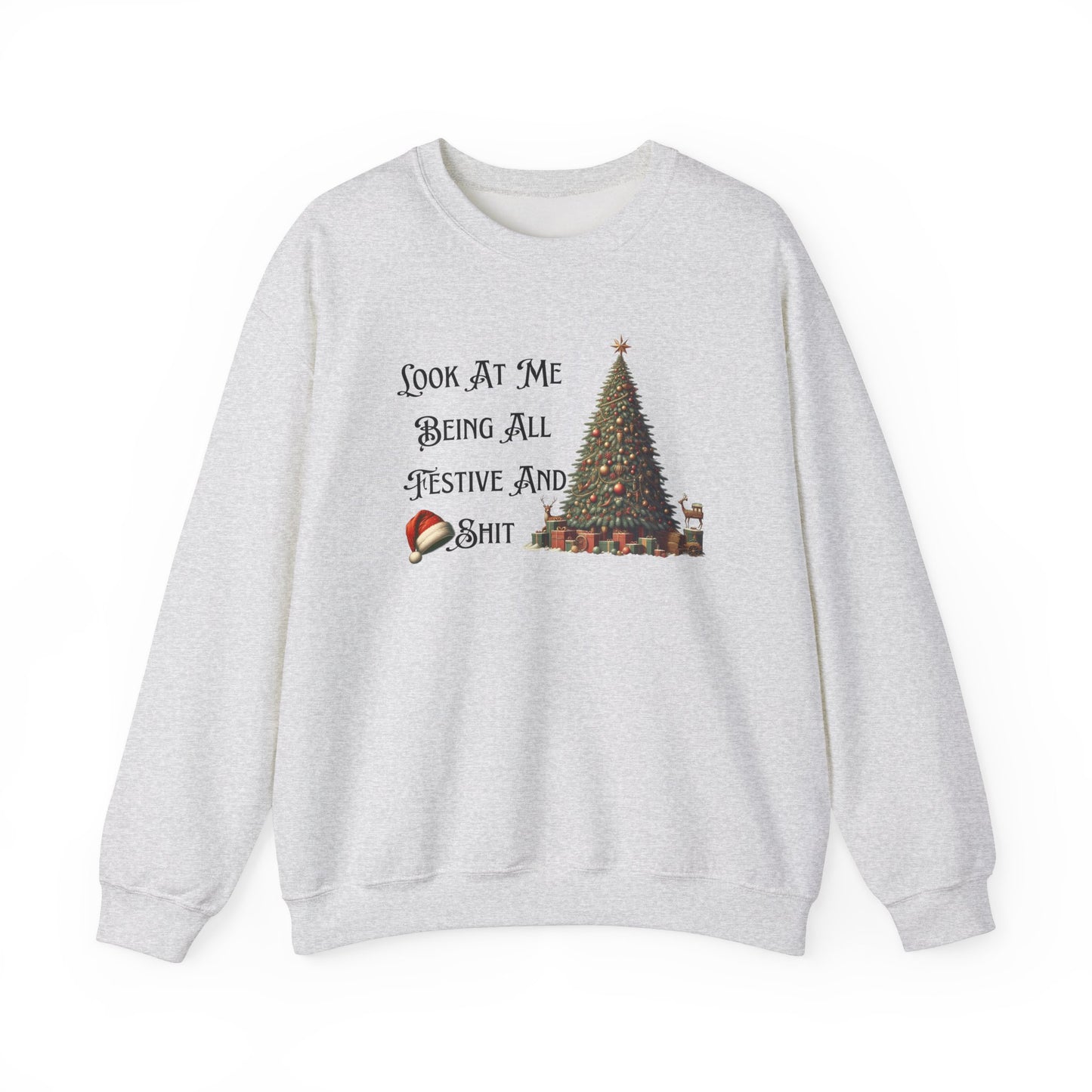 Funny Christmas Unisex Sweatshirt, Vintage Tree Design, Black Sheep Family Gift, Festive Holiday Shirt, Xmas Jumper
