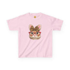Cute Cat with Leopard Bow & Glasses Graphic